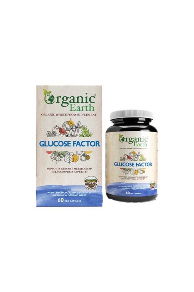 Organic Earth Glucose Factor – Metabolic & Energy Support Supplement – 60 Vegan Capsules