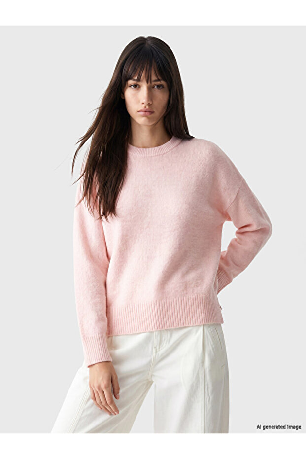 Esvab • Modern & Distinctive Zero Roba Collar Loose Fit Women's Knitwear Sweater