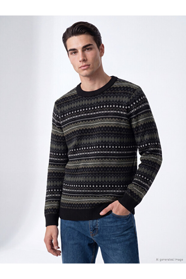I Zero Roba Yaka Christmas Themed Men's Knitwear Sweater from Freezen Store