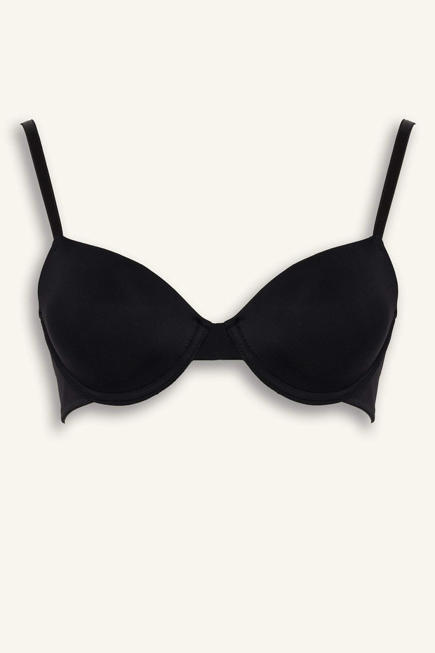 G4376Axbk81 Black Micro Covered Padded Underwire T-Shirt Bra Fall in Love
