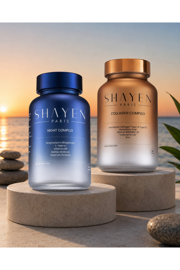 Morning & Evening Longevity Supplement Set ™ , Holistic Food Supplement for Inner Beauty, Collagen Complex ™ L Night Complex ™ Stress-Free Sleep Regulator I Stress-Free, Comfortable