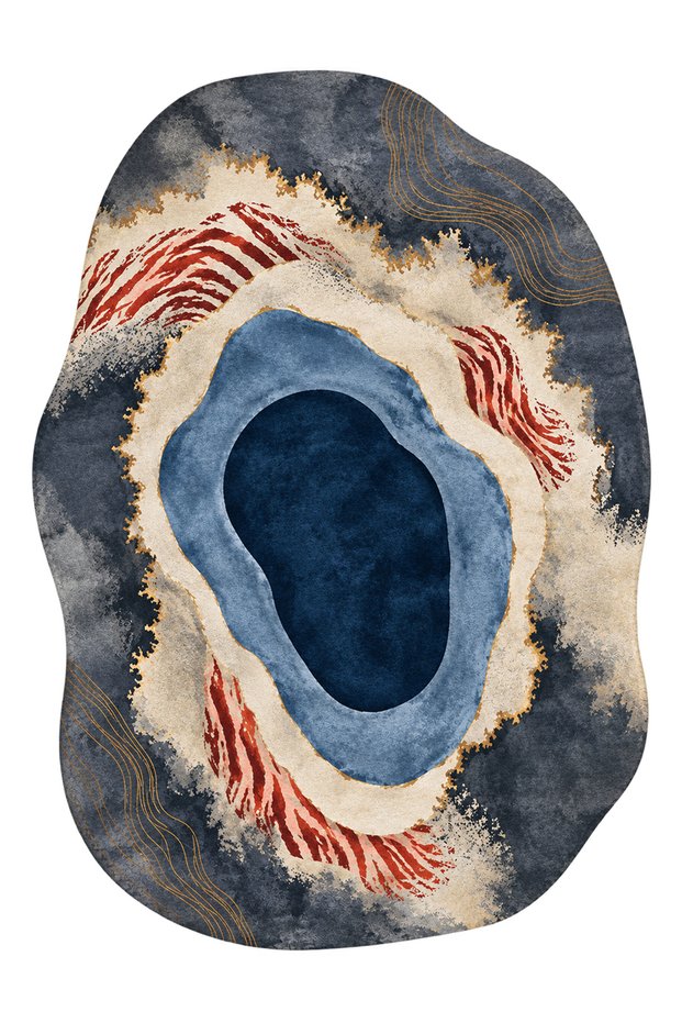 Sdt Agate Patterned Modern Woven Base Decorative Carpet Sdtamour4135