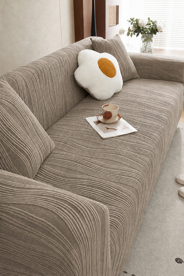 Lycra Stretch Elastic Flexible Washable Three-Seater Sofa Cover / Sofa Slipcover