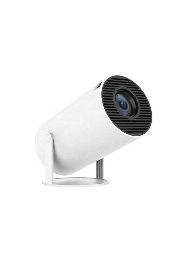 Portable Smart Projector with Adjustable Angle Stand – Compact Full HD Multimedia Projector Featuring Clear Projection, Convenient Remote Control, Easy Setup, Stylish White Design, Perfec