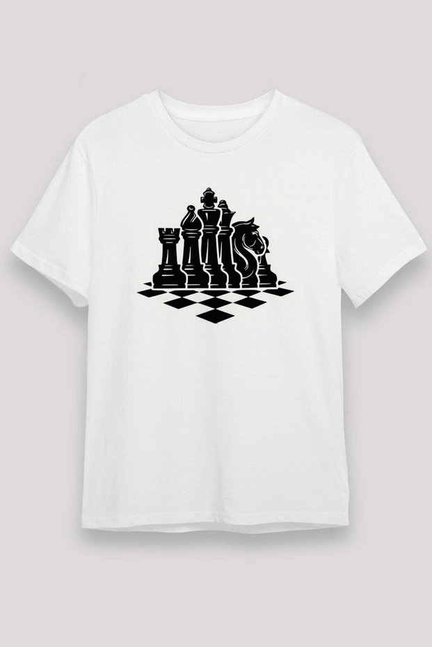 Chess White Unisex T-Shirt T-Shirt