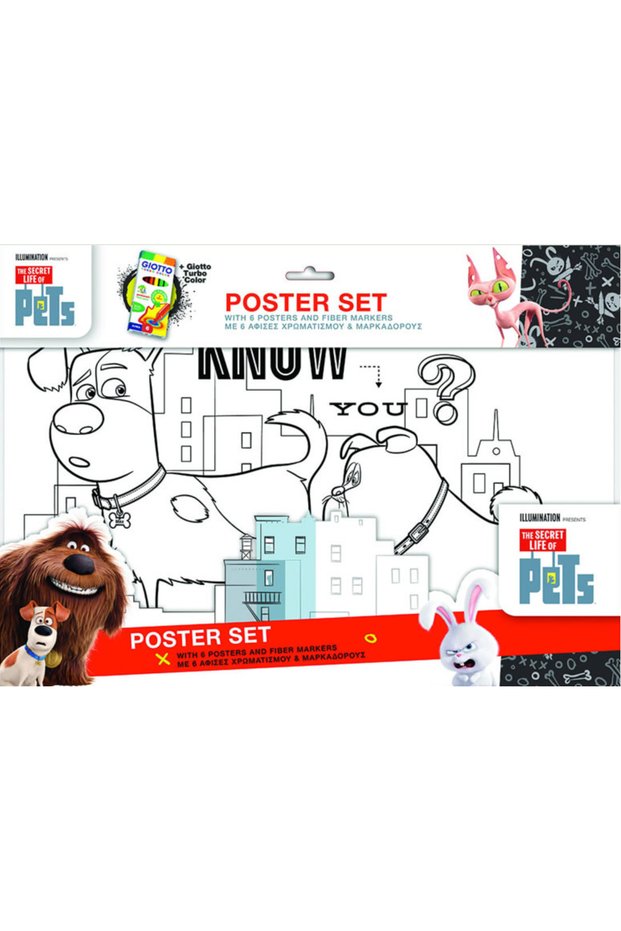 The Secret Life of Pets – Large Poster Colouring Set + Markers