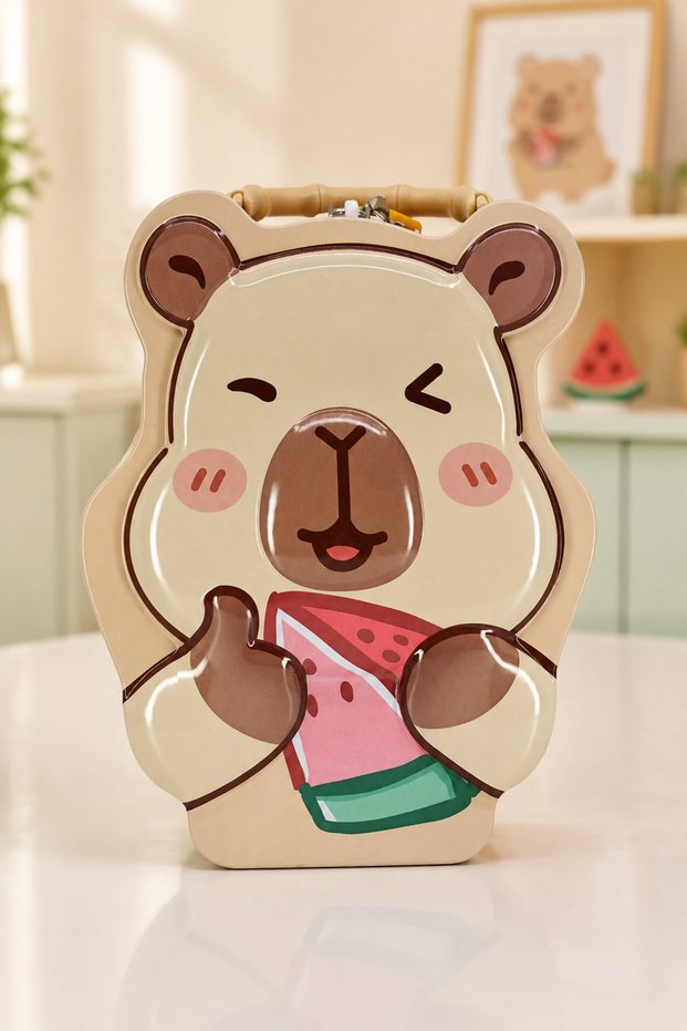 Capybara Cute Metal Lockable Piggy Bank | Fun Gift