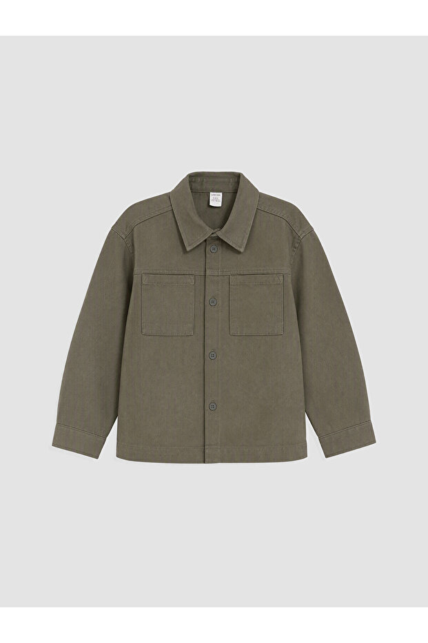 Two Mt Shop Quality Lcw Kids Khaki Gabardine Plain Boys' Shirt