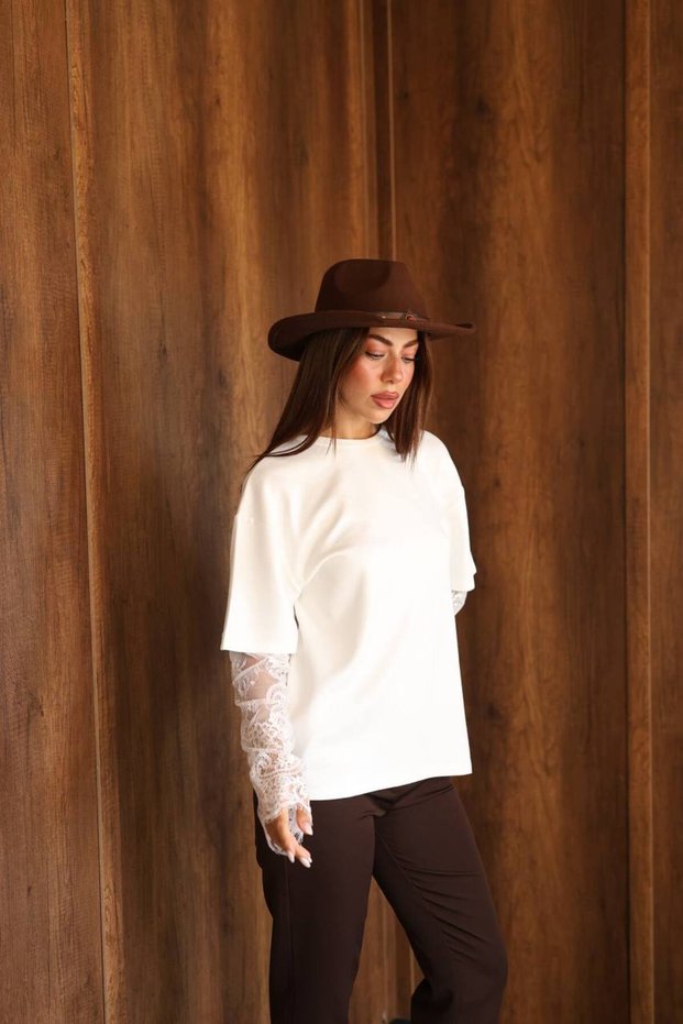 Liva Premium Lace Sleeve Women's Blouse