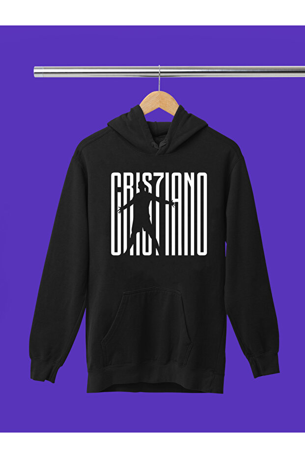 Christiano Ronaldo Printed Cotton Long Sleeved 3-Yarn Hooded Sweatshirt