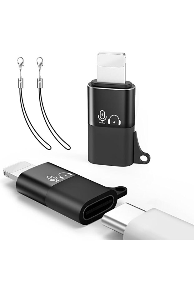 عبوة من قطعتين لمحول صوت USB C إلى Lightning لـ DJI Mic Mini للآيفون، يدعم تشغيل الموسيقى والشحن