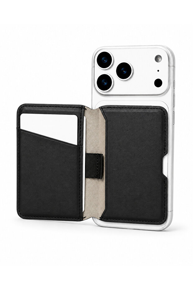 Rotex Black Magnetic Adhesive Card Holder