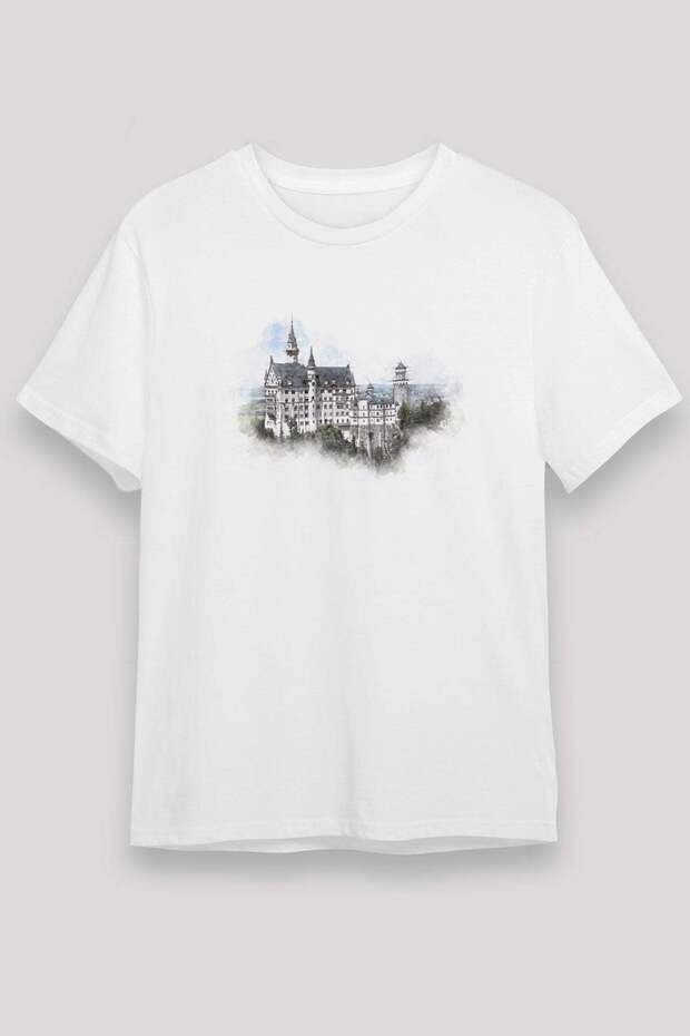 Neuschwanstein Castle White Unisex T-Shirt T-Shirt