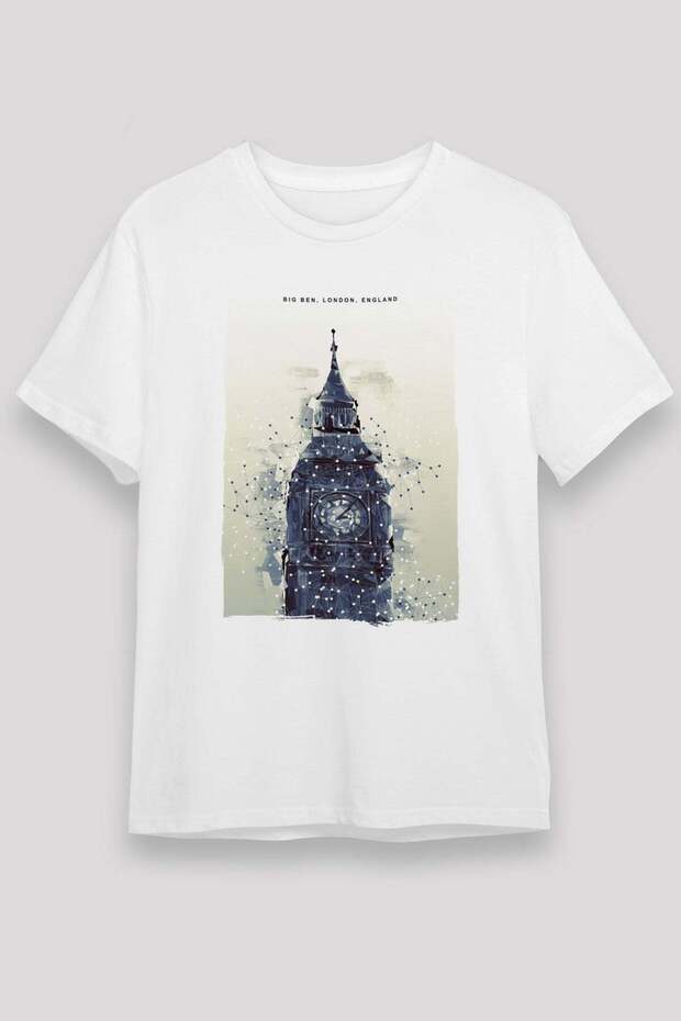 Big Ben White Unisex T-Shirt T-Shirt