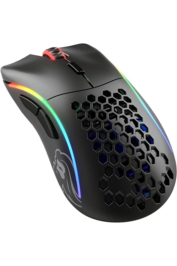 ماوس الألعاب اللاسلكي Glorious Model D - ماوس لاسلكي بإضاءة RGB - ماوس فائق الخفة بوزن 69 غرامًا - تصميم مريح