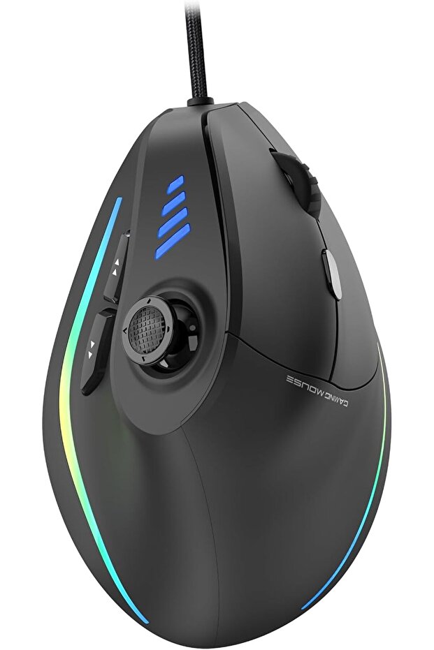 Gaming Mouse with 5 D Rocker, Ergonomic Mouse with 10000 DPI/11 Programmable Buttons, RGB Vert