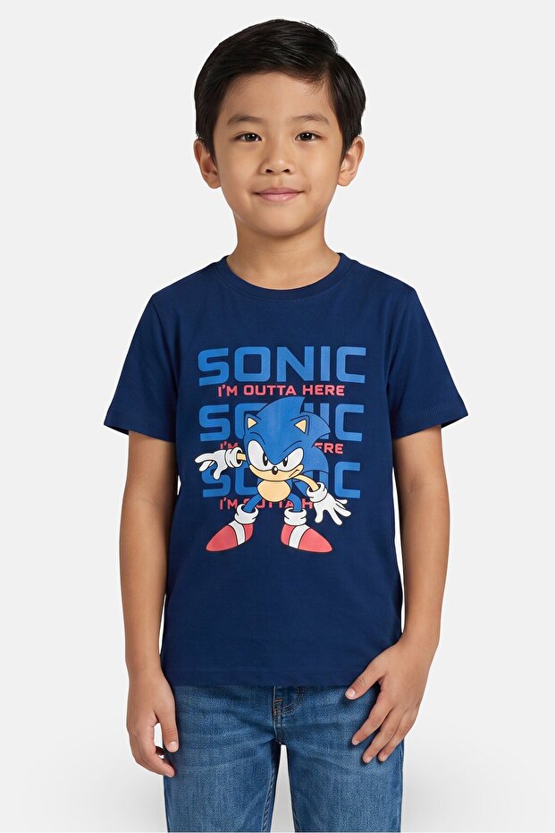 Kids Boy Graphic Print Short Sleeve T-Shirt, Blue
