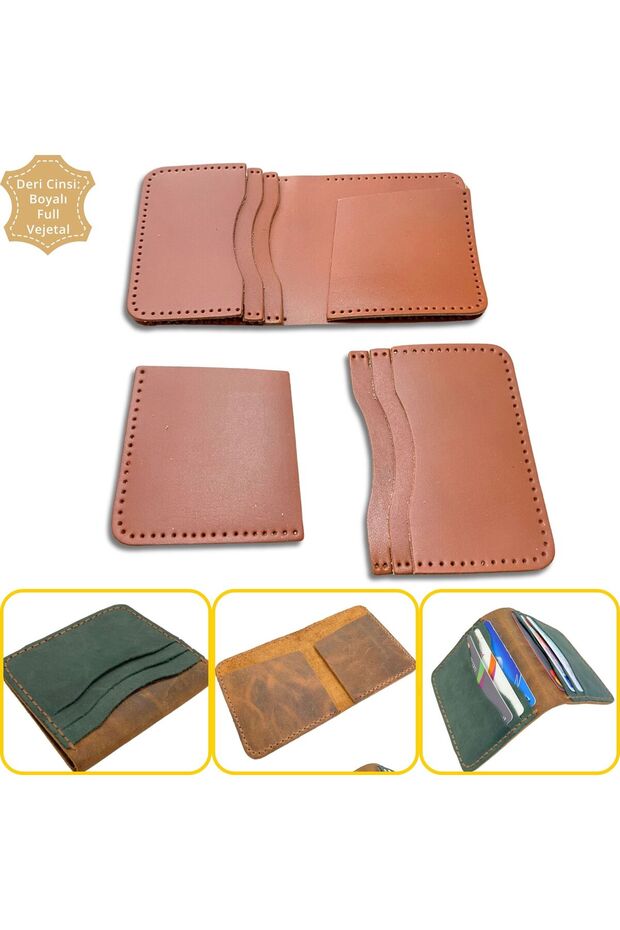 DIY Koza Leather Wallet Making Set, DIY Handmade Horizontal Men's Wallet Card Holder Kit