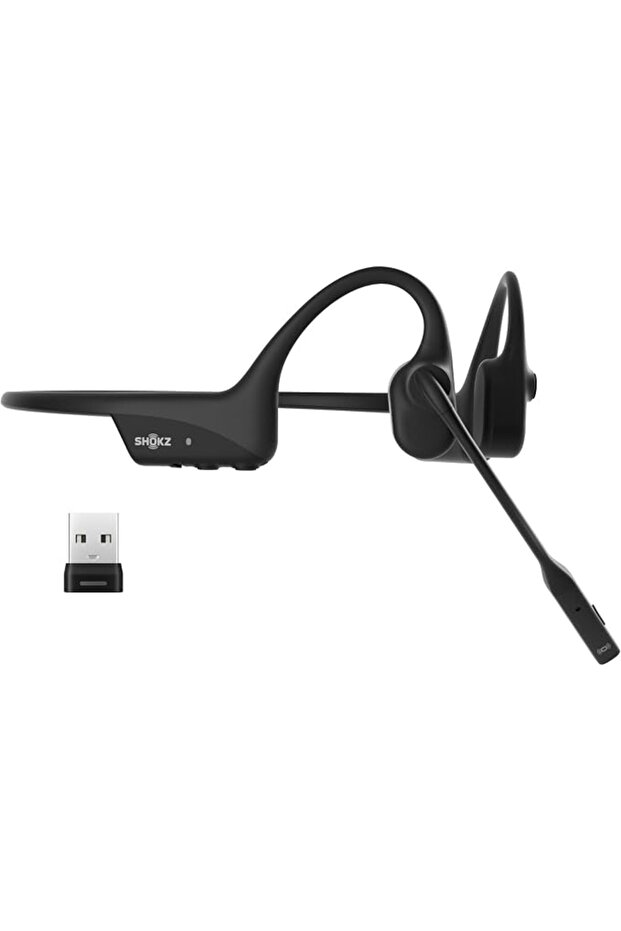 سماعة أذن بتقنية التوصيل العظمي OpenComm2 UC 2025 المطورة مع محول USB-A، سماعة بلوتوث مفتوحة الأذن