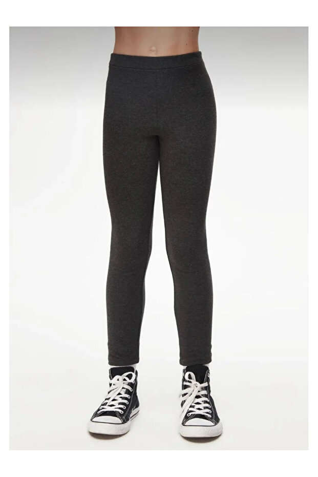 Girl's Seasonal Long Tights - Anthracite