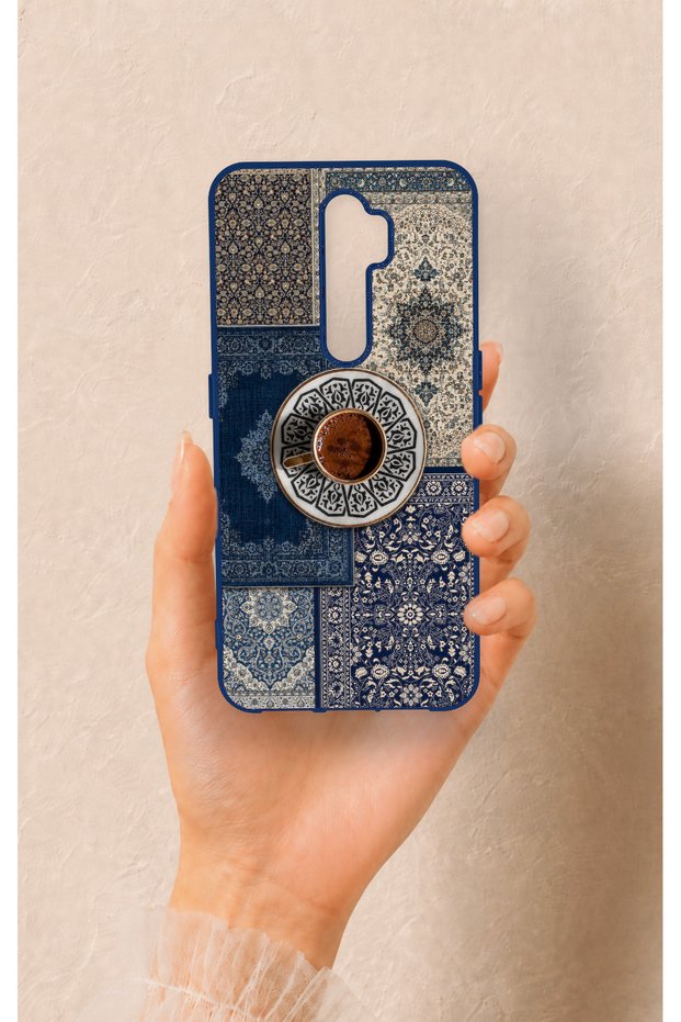 Oppo A5 2020 Compatible Turkish Coffee and Kilim Patterned Silicone Case