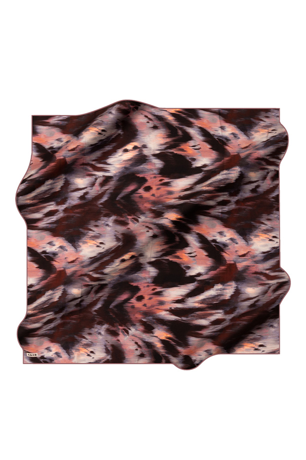 Pink 90X90 Silk Crepe Satin Scarf