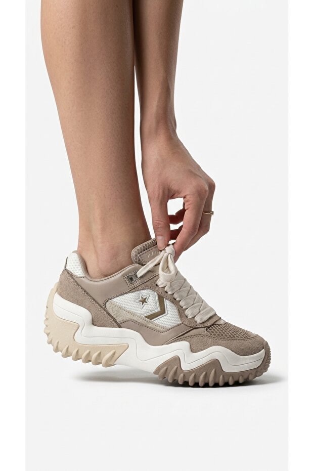 Wave Motion Trainer Women's Sneakers Suede Mesh High Thick Sole Sneaker Lace-Up Shoes Shna22429C.259