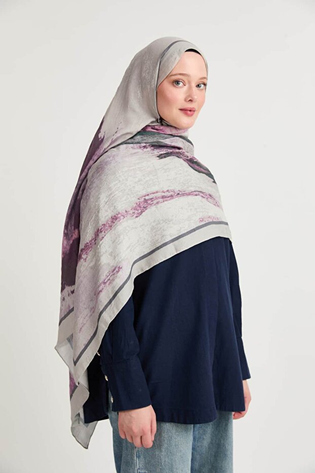 Delta Pattern Liva Modal Shawl