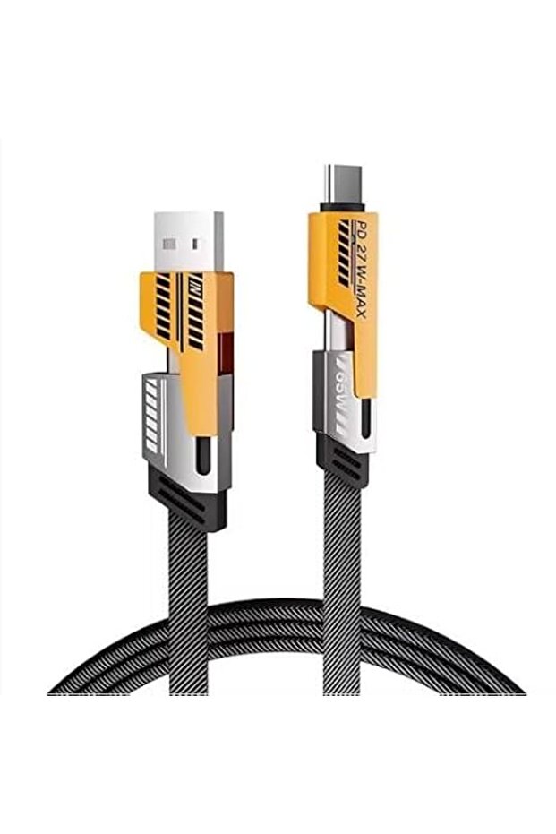 كابل شحن متعدد 4 في 1، USB نوع C مع مايكرو، متوافق مع آيفون 14 و13 و12 و11 برو ماكس وغيرها
