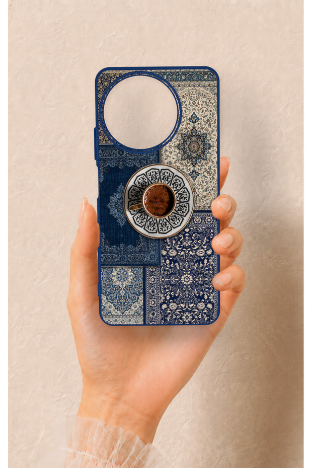 Realme 11 Compatible Turkish Coffee and Kilim Patterned Silicone Case