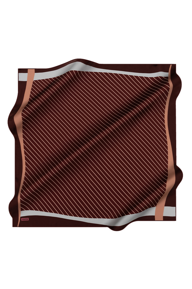 Burgundy 90X90 Silk Crepe Satin Scarf