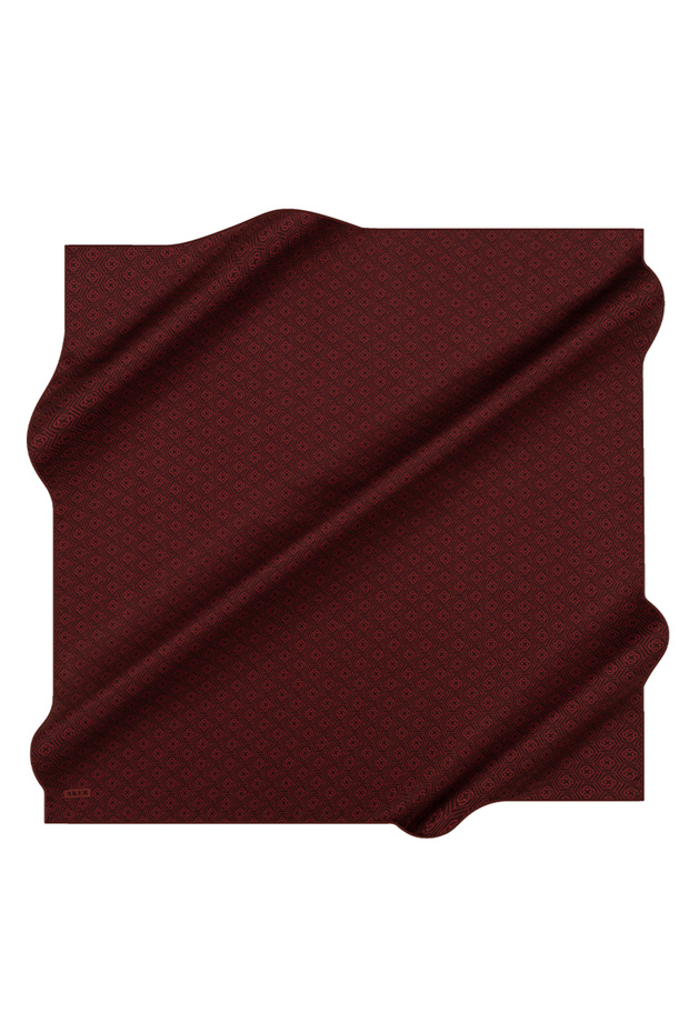 Burgundy 90X90 Silk Twill Scarf