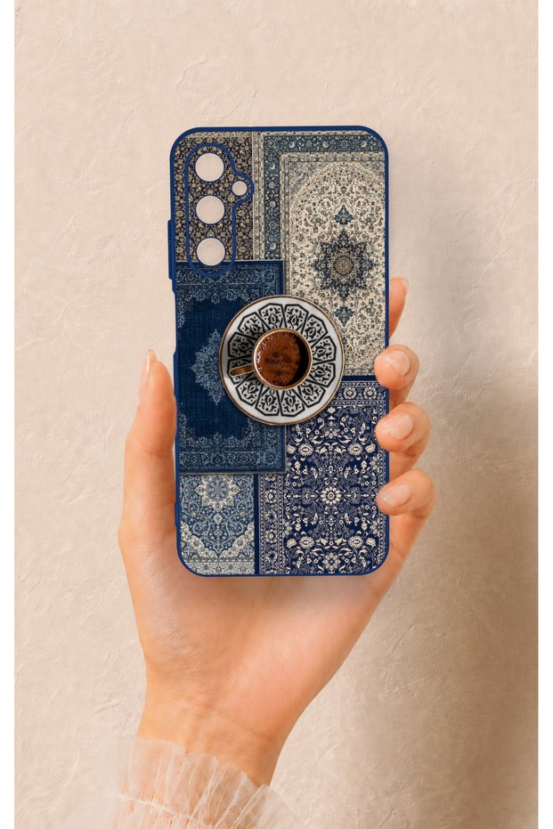 Samsung A05S Compatible Turkish Coffee and Kilim Patterned Silicone Case