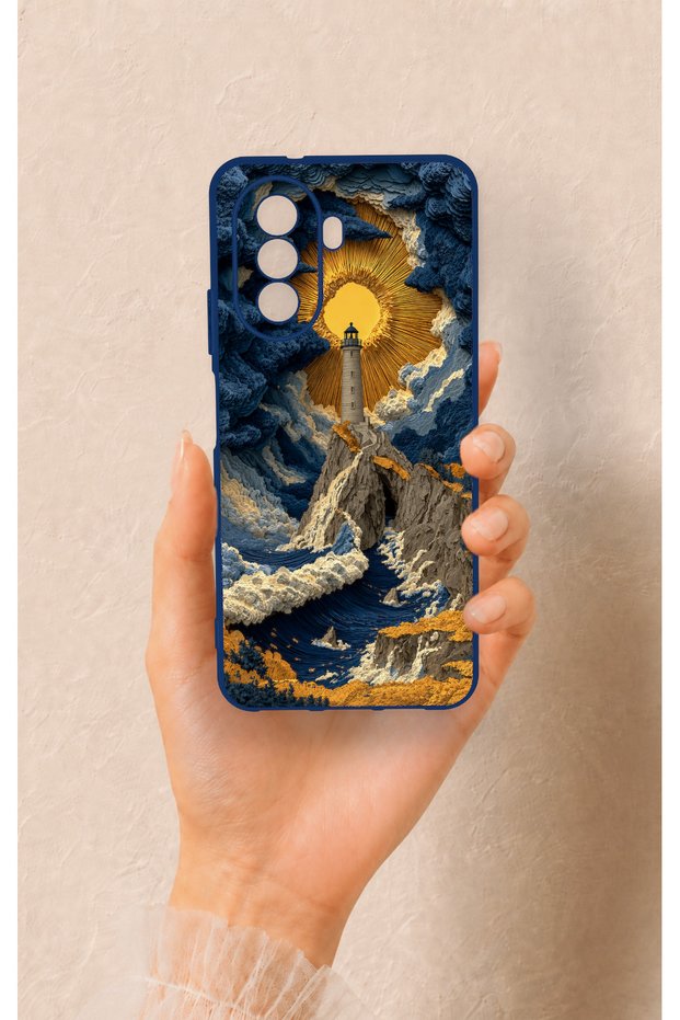 Huawei Nova Y70 Compatible Lighthouse Patterned Silicone Case