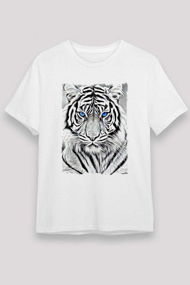 Tiger White Unisex T-Shirt T-Shirt