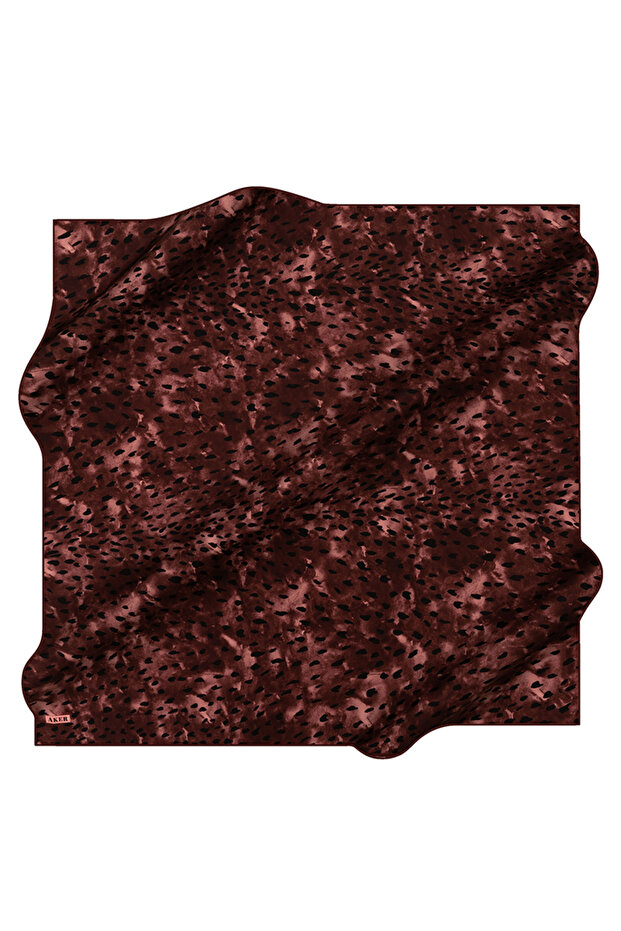 Burgundy 90X90 Silk Crepe Satin Scarf