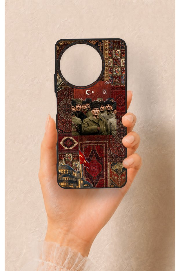 Realme 11 Compatible Bozkurt and Atatürk Patterned Silicone Case