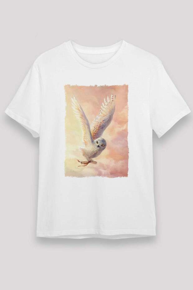 Owl White Unisex T-Shirt T-Shirt