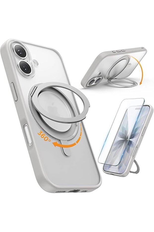 غطاء سيليكون مغناطيسي لهاتف آيفون 17، متوافق مع MagSafe، مع حماية للكاميرا وناعم الملمس