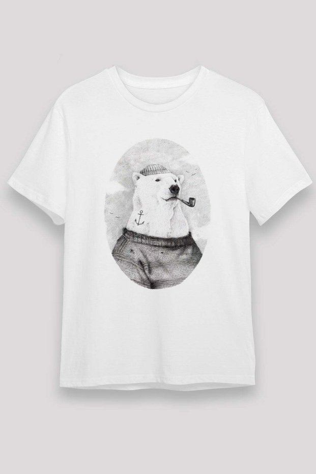 Bear White Unisex T-Shirt T-Shirt