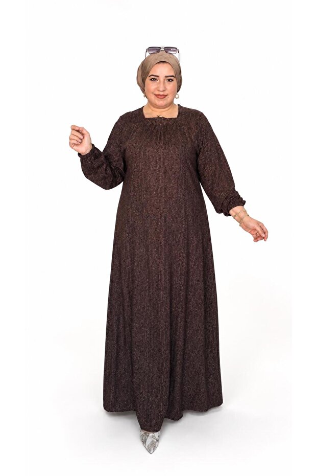 Women's Plus Size Square Neck Dress