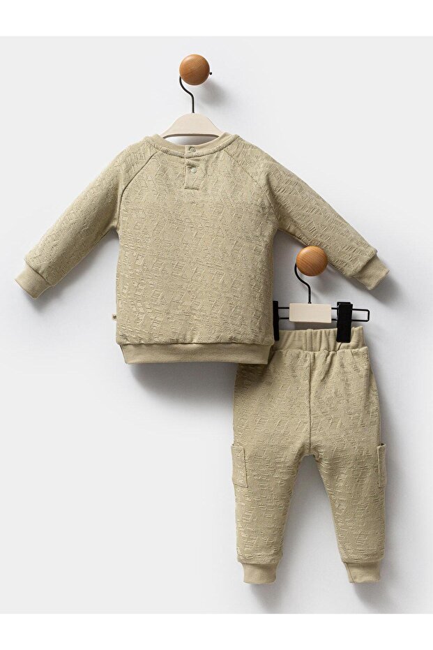 2-Piece Printed 3-12 Month Set - Khaki