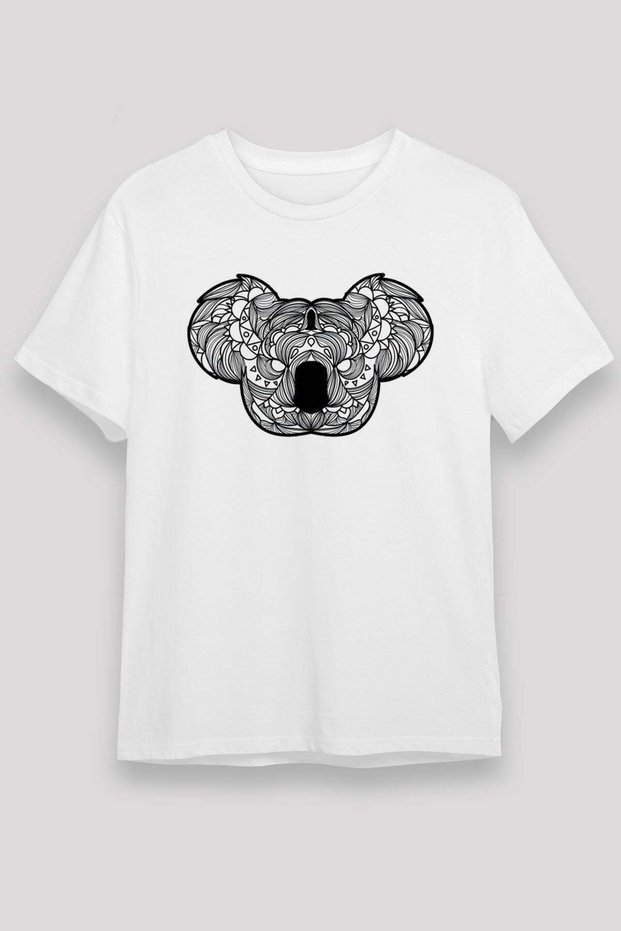 Koala Unisex Printed White T-Shirt - Tshirt