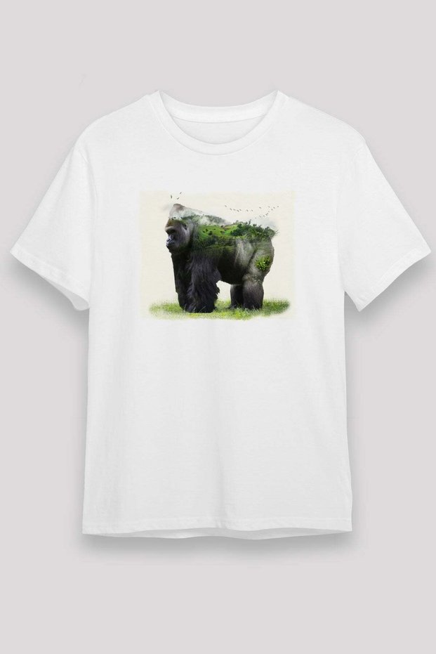 Gorilla White Unisex T-Shirt T-Shirt