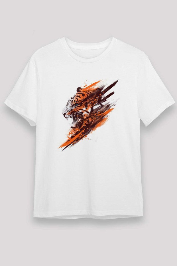 Tiger White Unisex T-Shirt T-Shirt