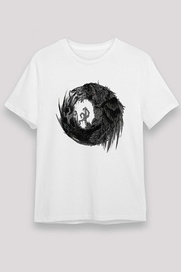 Karga Unisex Printed White T-Shirt - Tshirt