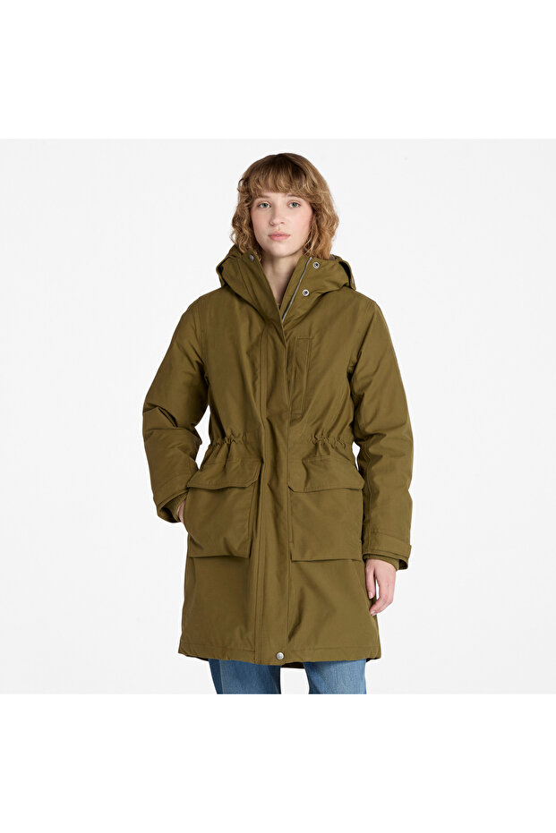 Waterproof Parka Women's Dark Green Coat
