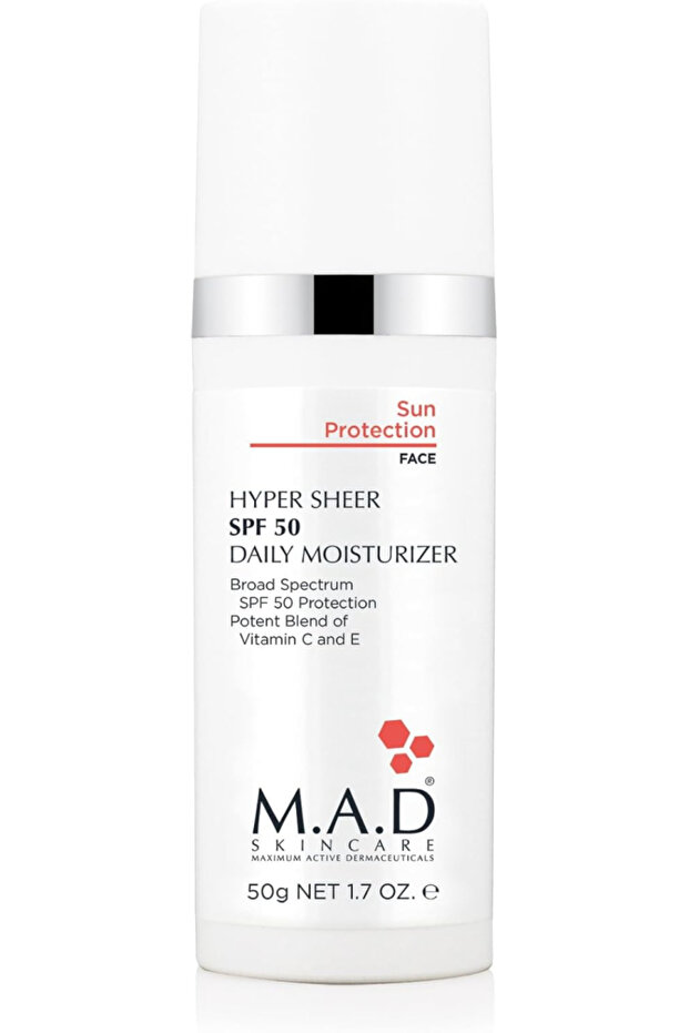 M.A.D Skincare Hyper Sheer SPF 50 Daily Moisturizer 1.7 oz.