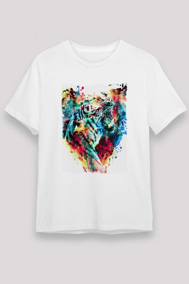 Tiger White Unisex T-Shirt T-Shirt