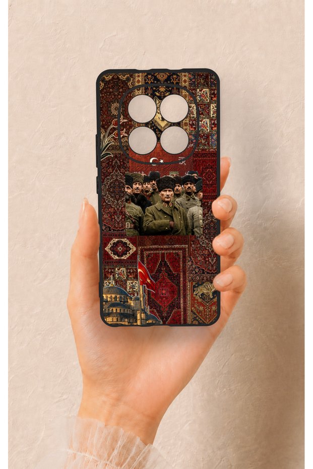 Redmi̇ Note 15 4g Compatible Bozkurt and Atatürk Patterned Silicone Case